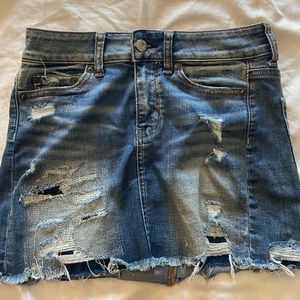Dark wash jean skirt